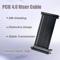 Câble d'extension PCIe 4.0 X16 double inversé à rangée unique pour configuration PC MOD, adaptateur de carte graphique à fente longue 64 Go/s