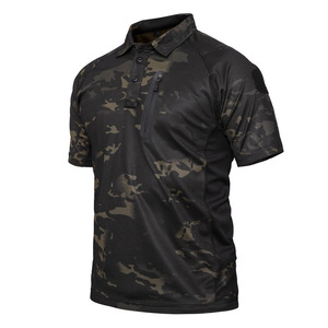 Camiseta Polo Táctica de Camuflaje DF25 para Hombre, Tejido Ice, Secado Rápido, Manga Corta, Transpirable, Cuello Solapa, Azul Oscuro, Venta al por Mayor - Product Image 2
