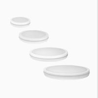 Panneau lumineux LED circulaire ultra-fin moderne, design anti-éblouissement, puissance sélectionnable de 6W à 24W, trois températures de couleur