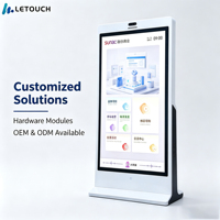 Kiosque de libre-service numérique IA avec écran tactile HD, terminal tout-en-un, lecteur de codes-barres, pour demandes, paiements et impressions en intérieur, aéroports et centres commerciaux