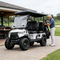 Carrito de Golf con Motor Silencioso, Respaldares Ergonómicos, Gran Agarre, Certificado CE para Carreteras No Públicas