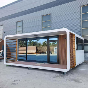 Cabine de <span class=keywords><strong>jardin</strong></span> modulaire préfabriquée en acier au design moderne, conteneurs de 20/40 pieds pour bureaux ou hôtels, style Apple Cabin - Product Image 1
