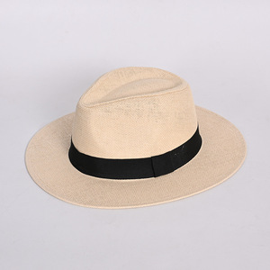 <span class=keywords><strong>2025</strong></span> phong cách mới Unisex sunhat bán buôn dệt rơm Panama <span class=keywords><strong>Hat</strong></span> với ban nhạc màu đen cho du lịch ngoài trời hoạt động cho nam giới phụ nữ - Product Image 1
