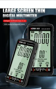 Multímetro Digital Inteligente VICTOR Ruoshui 925 Super Delgado, 9999 Lecturas, Pantalla LCD Grande, NCV 600V 600mA, Batería Recargable - Product Image 2