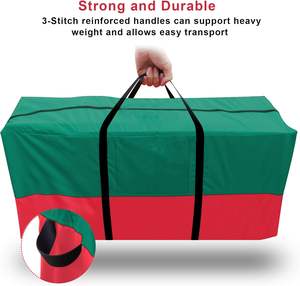 กระเป๋าเก็บของ600D อ๊อกซฟอร์ดกันน้ำกันฝุ่น, กระเป๋าเก็บของขนาดใหญ่พิเศษทนทานมีซิปสำหรับวันหยุดคริสต์มาส - Product Image 3