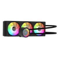 Système de refroidissement par eau ARGB 120 mm JNP-AR120B pour jeux avec roulement fluide 3 broches et dissipateur thermique à faible bruit pour processeur PC