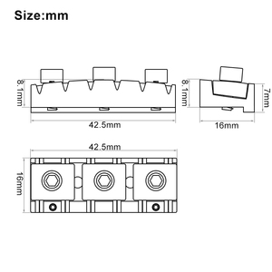 Pièces de guitare de haute qualité en gros, pont vibrato <span class=keywords><strong>Floyd</strong></span> <span class=keywords><strong>Rose</strong></span> de 42,5 mm avec clé, accessoires pour pont de guitare - Product Image 6