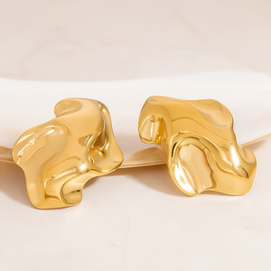 Pendientes de Acero Inoxidable con Forma de Estrella, Chapados en Oro de 18K, Diseño Geométrico, Joyería para Fiestas, Pendientes de Moda de Aleación de Zinc - Product Image 3