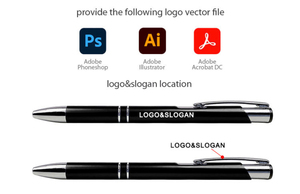 Stylos à bille promotionnels en métal avec gravure laser personnalisée, logo de marque, fabricant, stylos à bille bon marché, cadeau - Product Image 2
