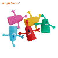 Finger puppen Spielzeug Lustige bunte Monster Stretchy Finger puppen Weiche Gummi Finger puppe Spielzeug für Kinder Party Gefälligkeiten