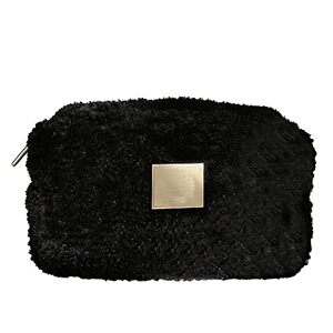 Pochette de maquillage <span class=keywords><strong>en</strong></span> polaire Teddy Qetesh, logo personnalisé, douce, moelleuse, portable, pour <span class=keywords><strong>voyage</strong></span> - Product Image 3