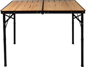 Sturdy Aluminum Outdoor Folding <b>Table</b> <b>Adjustable</b> Leg Metal Frame Colorful Bamboo for Beach Camping Picnic Outdoor Furniture - Product Image 3