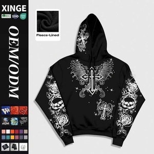 Nouvelle Arrivée 2025 – Sweat à Capuche Homme Hiver Haute Qualité, Coupe Boxy Courte, Imprimé Numérique Graphique Personnalisé, Grande Taille – Vente Chaude - Product Image 1