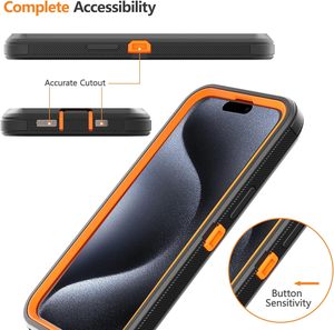 Étuis de téléphone portable pour iPhone 17 <span class=keywords><strong>Air</strong></span> 17 Pro <span class=keywords><strong>Max</strong></span> <span class=keywords><strong>360</strong></span> Combo Defender Case Robuste Ceinture de protection Clip Holster Couverture de téléphone portable - Product Image 3