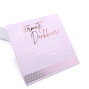 Tarjeta de Agradecimiento Negra Personalizada de Lujo Meijei con Logotipo Impreso <span class=keywords><strong>en</strong></span> UV, Papel Mate/Kraft de 700g, 5.5x14.5cm con Instrucciones de Cuidado - Product Image 4