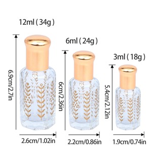 Commercio all'ingrosso 3ml vuoto Oud Attar bottiglie di vetro con tappo a vite e bastone <span class=keywords><strong>per</strong></span> immersione stampato a caldo <span class=keywords><strong>per</strong></span> olio di profumo Premium - Product Image 3
