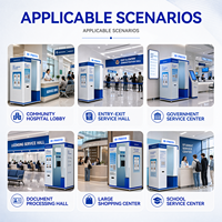 Mesin Foto ID Layanan Mandiri Profesional, Kios Foto Paspor dengan Layar Sentuh dan Pencetakan untuk Kantor Visa, Bandara, Mal