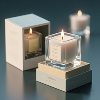OEM en gros, pots de luxe pour mariage, 80 ml, 300 ml, porte-bougies avec couvercles pour l'emballage, pot à bougie en verre