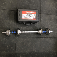 Ensemble d'haltères en fonte de 30 kg pour hommes, équipement de fitness domestique, électroplaqué, pour la musculation, livré avec boîte cadeau