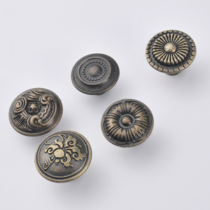 European Style Round Zinc Alloy Cabinet Drawer Handle Knob Durable Furniture Hardware - Product Image 3