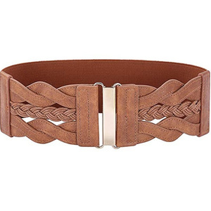 <span class=keywords><strong>Ceinture</strong></span> élastique sculptée pour <span class=keywords><strong>femme</strong></span> avec boucle en alliage, en polyester imprimé, tendance, passe-partout, rouge, 80-100 cm - Product Image 3