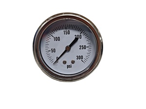 Manómetro de Acero Inoxidable de 63 mm (2.5\") 0-300 psi 1/4\" NPT Montaje Trasero, Acero Inoxidable 304, para Aplicaciones Industriales - Product Image 1