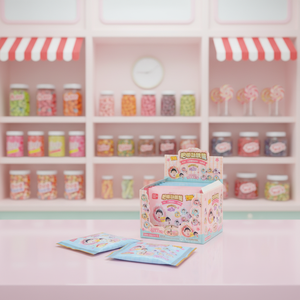 Licenza IP Chibi Maruko Caramelle Frizzanti con Giocattolo Scatola Sorpresa Dolciumi con Distintivo OEM - Product Image 1