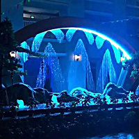 Fuente de Agua Digital Programable con Cortina de Agua, Texto Dinámico RGBLED, Pantalla de Agua con Patrón de Logotipo