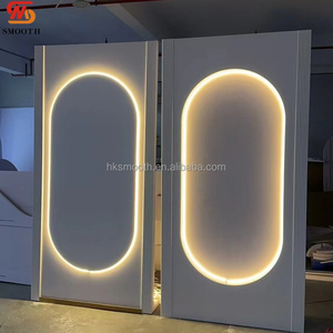 Telón de fondo arqueado de PVC estilo mediterráneo con luces LED blancas y azules, ideal para decoración costera en cumpleaños, bodas y fiestas. - Product Image 2