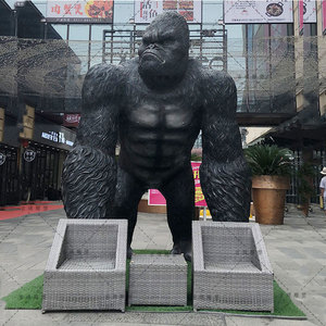Escultura de Animal de simulación de fibra de vidrio, grande, personalizada de fábrica, <span class=keywords><strong>King</strong></span> <span class=keywords><strong>Kong</strong></span>, para decoración al aire libre, Parque divertido - Product Image 3