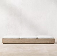 Ensemble de transats de jardin polyvalents en teck d'Amérique latine, style moderne, imperméable, séchage rapide, en coton, pour la piscine, les hôtels