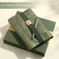 Coffret Cadeau de Carnets de Bureau A5 en Papier DuPont, Écologique, avec Pochette de Rangement, Recharges Remplaçables, Reliure Piquée à Cheval, Élastique