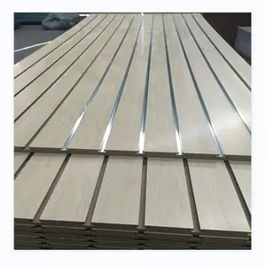 China madera contrachapada ranurada MDF melamina MDF <span class=keywords><strong>aglomerado</strong></span> 2440*1220mm - Product Image 1