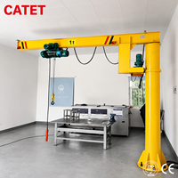 Grue à flèche rotative sur colonne sur mesure, capacité 100KG-500KG, rotation à 180 degrés, hauteur de levage 2m, avec certifications complètes