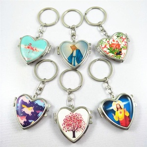 Mini tròn/hình chữ nhật/Vuông/Tim Khung Ảnh gương với Keychain - Product Image 1