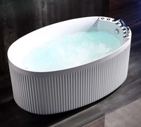 Baignoire autoportante chauffée pour adultes avec coussin de massage à bulles à température constante intelligente