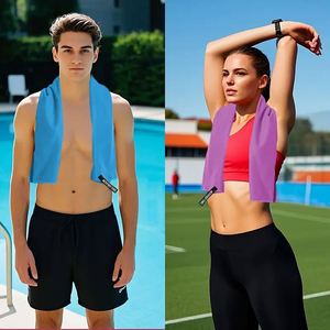 Serviettes de plage et de camping en polyester douces et confortables, légères, compactes, sans sable, séchage rapide, pour le fitness, les voyages, le yoga et les activités de plein air - Product Image 3
