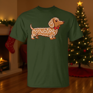 Camiseta con diseño de galleta de jengibre navideña para amantes de los perros - Product Image 3