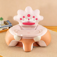 Chaise haute multifonctionnelle pour enfant avec motif d'animaux 3D, rembourrage en coton PP, tissu technique imperméable, plateau amovible, anti-chute, unisexe