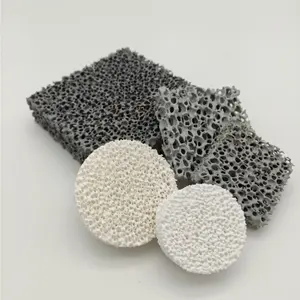 Filtro de cerámica poroso de cerámica Sic 10-40 Ppi Filtro de espuma de cerámica de fundición de aluminio/filtro de panal