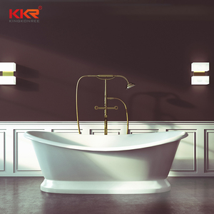 Superficie sólida independiente blanco Tina ofuro bañeras 120x70 Tamaño pequeño - Product Image 4