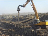 Suministro de fábrica Accesorios para maquinaria de construcción Brazo de apilamiento de excavadora 10 30 metros de largo Martillo de apilamiento para 20-100 toneladas