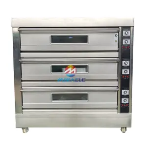 Easy operation large capacity single 1 deck 3 tray gas oven price