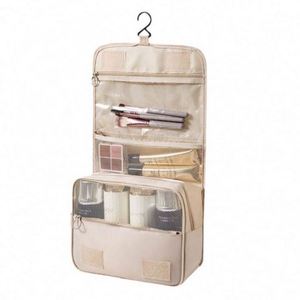 Sac de toilette portable de grande capacité pour les voyages 2025, multifonctionnel, imperméable, avec crochet pour suspendre les cosmétiques et le maquillage - Product Image 1