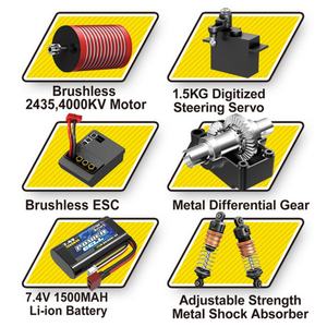 รถบังคับวิทยุ 2.4g 4wd รุ่น SJY-HS16451 ขนาด 1/16 ความเร็ว 52 กม./ชม. ของเล่นรถดริฟท์แบบไร้แปรงถ่าน ขับเคลื่อนสี่ล้อ - Product Image 4