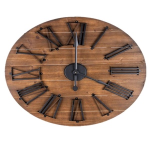 Commercio all'ingrosso di Grandi Dimensioni 80 centimetri Agriturismo Antico In Bianco <span class=keywords><strong>Da</strong></span> Parete In Legno Vintage <span class=keywords><strong>Orologio</strong></span> Appeso per la decorazione della Stanza - Product Image 2