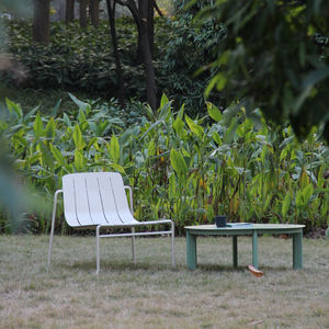 Mesa de centro redonda de aluminio, mesa de negocios informal, muebles modernos para exteriores, lo último - Product Image 3