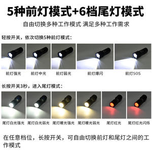 ไฟฉายแบบชาร์จไฟได้ Strong Wolf ไฟ LED ซูมได้ กำลังสูง ไฟฉายค้นหาสำหรับใช้งานกลางแจ้ง พร้อมหน้าจอดิจิตอลและขายึด - Product Image 4