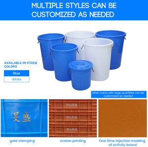 Seau à eau en plastique grande capacité <span class=keywords><strong>60L</strong></span> avec poignée circulaire en fer, idéal pour la fermentation - Product Image 4