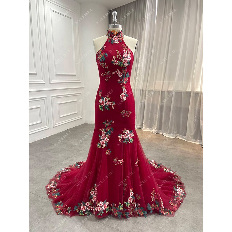 sachin and babi light blue dress Mermaid Wedding Dress Mexico Red Floral Embroidery Crystals Beaded Bridal  Gown Floor-Length Lace Satin Organza from Dhgate Mermaid Wedding Dresses